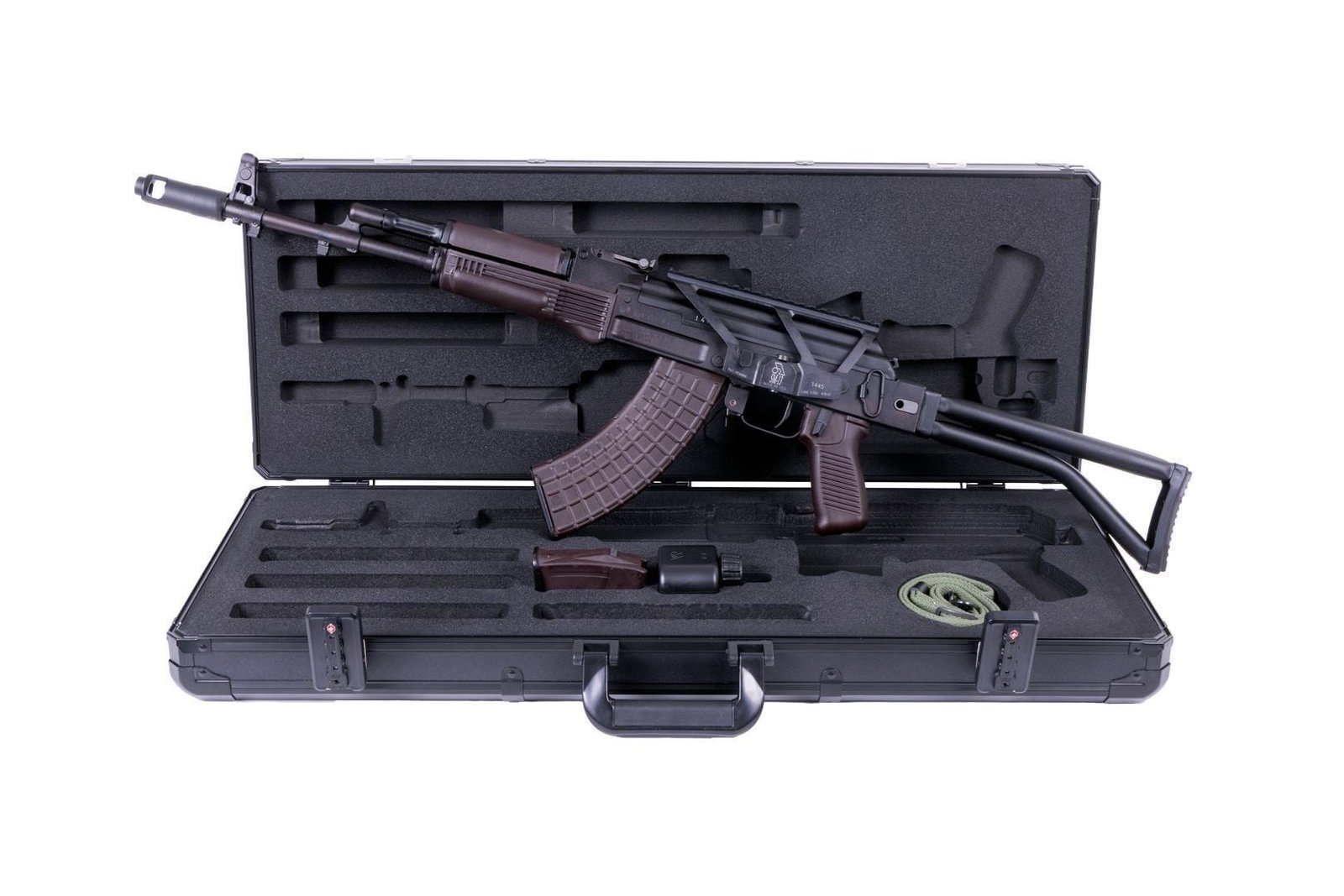 Arsenal SAM7SF Plum Bulgarian Side Folder AK47 Package 30rd Mag SM-13 Rail Custom Hard Case Arsenal SAM7SF Plum Bulgarian Side Folder AK47 Package 30rd Mag SM-13 Rail Custom Hard Case