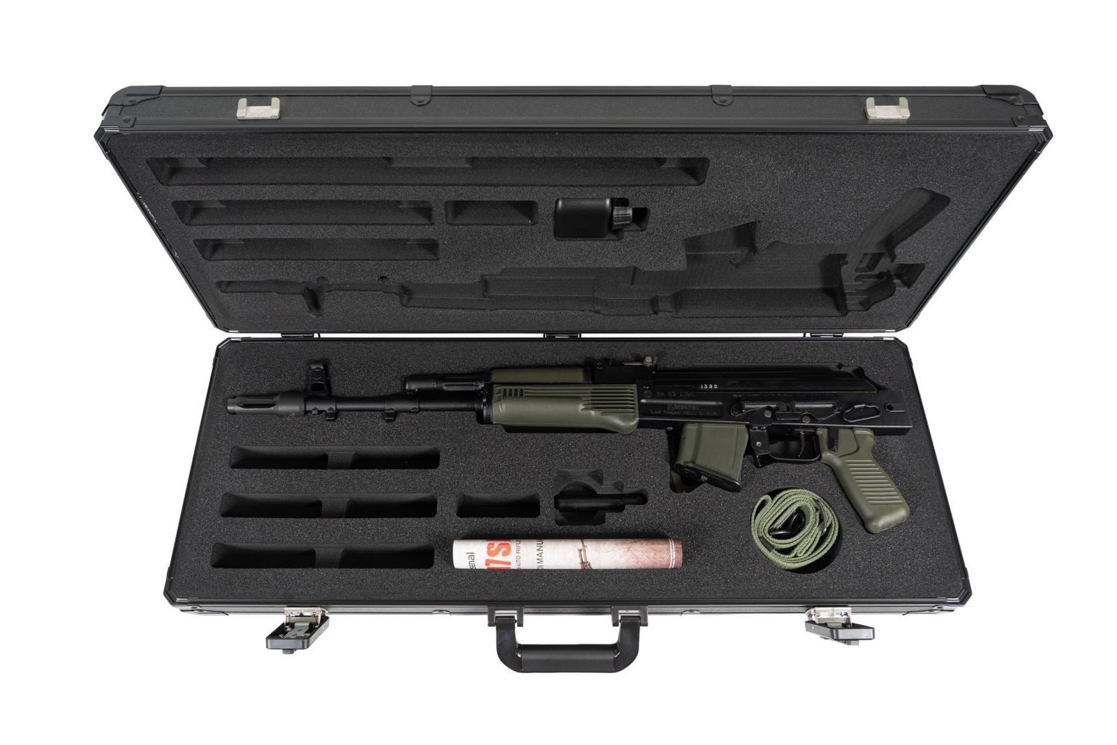 Arsenal SAM7SF 7.62x39mm Semi-Auto AK-47 Rifle with Aluminum Side Folding Stock and Arsenal Hard Case OD Green - Image 3