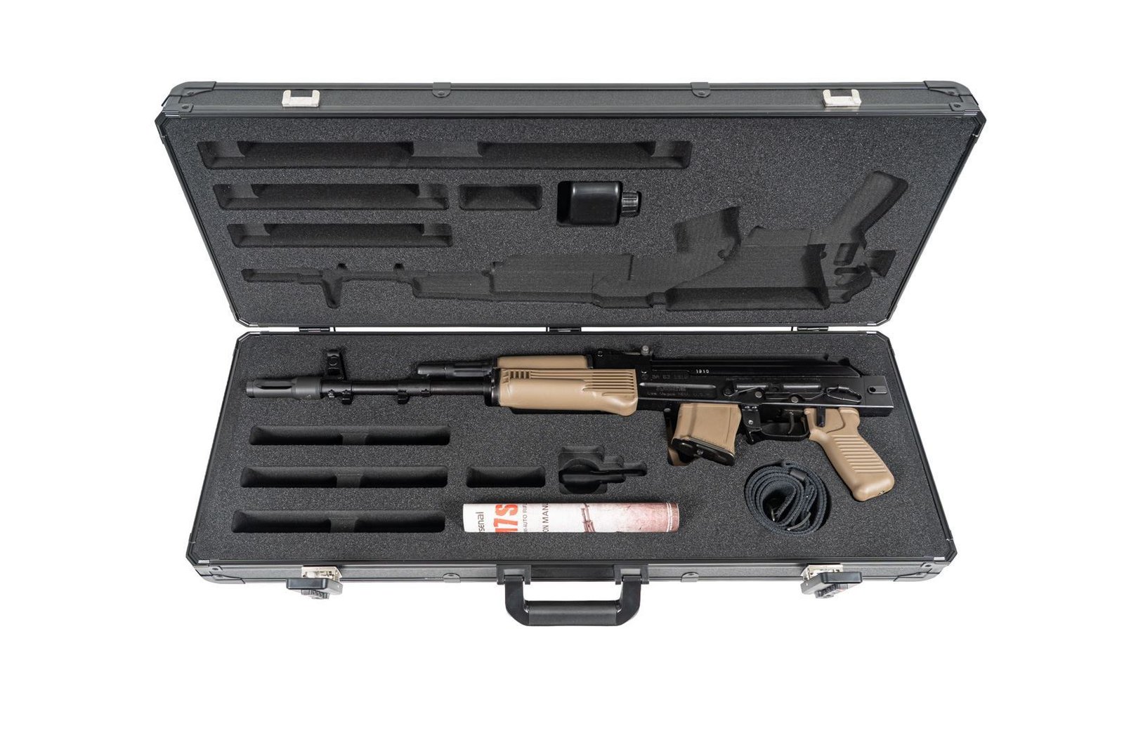 Arsenal SAM7SF 7.62x39mm Semi-Auto AK-47 Rifle with Aluminum Side Folding Stock and Arsenal Hard Case FDE - Image 3