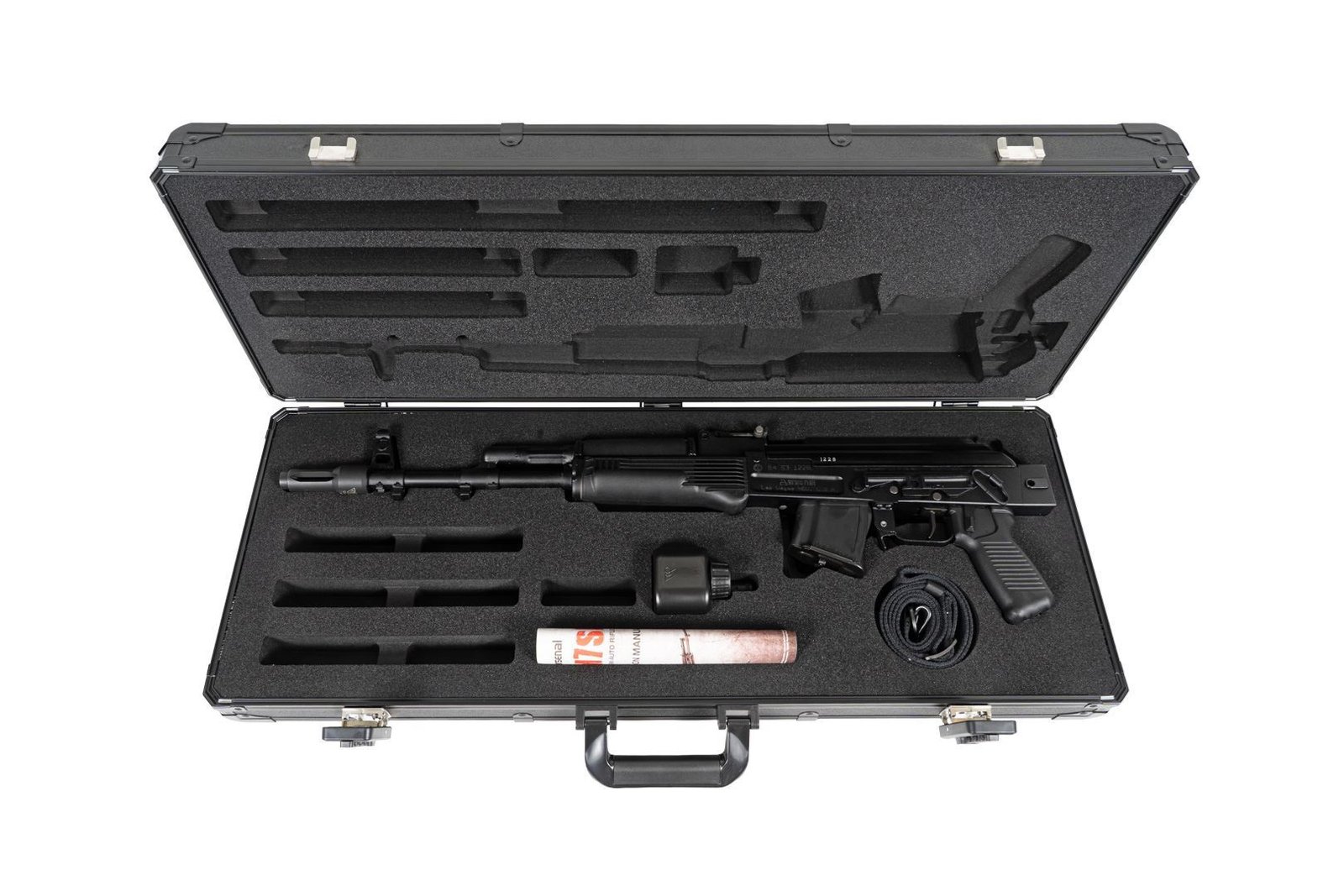 Arsenal SAM7SF 7.62x39mm Semi-Auto AK-47 Rifle with Aluminum Side Folding Stock and Arsenal Hard Case Black - Image 3