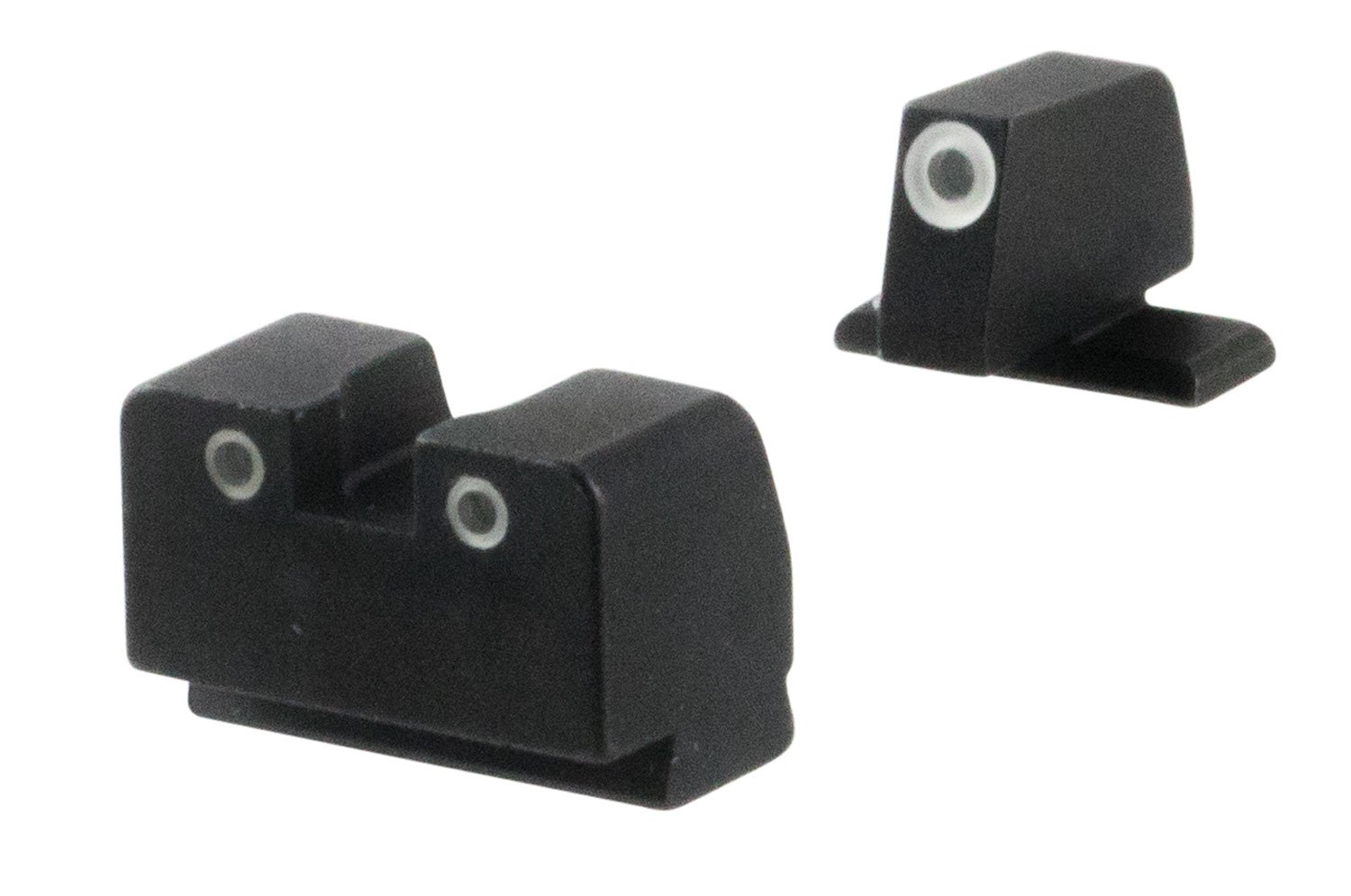 AmeriGlo SG181 Optic Compatible Sight for Sig Sauer Tall Suppressor Green Tritium White Outline Front Sight-Green Tritium White Outline Rear Sight
