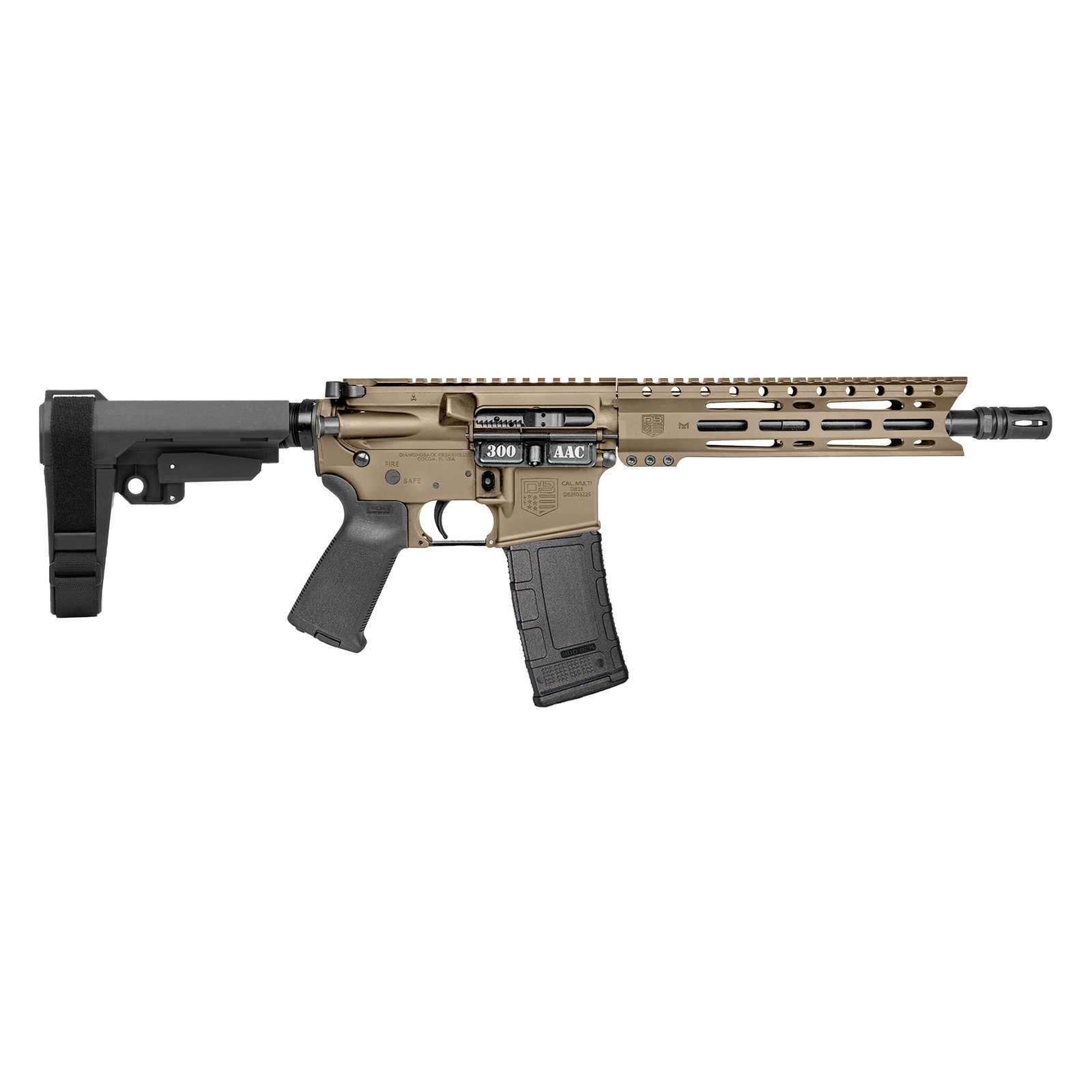 DB15 Pstl .300 10″ M-LOK SBA3 Brace FDE 30rd DB15 Pstl .300 10″ M-LOK SBA3 Brace FDE 30rd