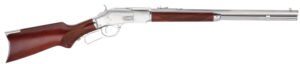 Taylors & Company 550232 1873  45 Colt (LC) Caliber with 10+1 Capacity, 20″ Barrel, Silver Metal Finish & Walnut Fixed Pistol Grip Stock Right Hand (Full Size)