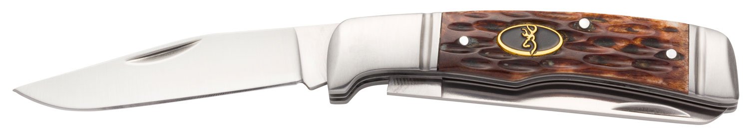 Browning 3220012 Joint Venture 2.88″ Folding Drop Point/Spey Point Plain 8Cr13MoV SS Blade Brown Jigged Bone Handle Browning 3220012 Joint Venture 2.88″ Folding Drop Point/Spey Point Plain 8Cr13MoV SS Blade Brown Jigged Bone Handle