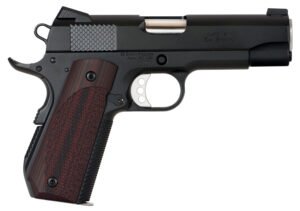 Ed Brown KC18G4 1911 Kobra Carry 45 ACP 7+1 4.25″ Stainless Recessed Crown Barrel, Black Gen4 Snakeskin Serrated Carbon Steel Slide & Frame w/Beavertail, Laminate Wood Grip