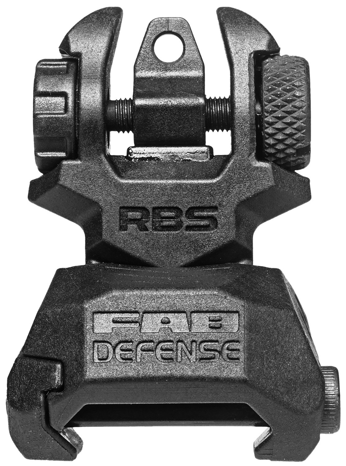 FAB Defense FXRBS Rear Back-Up Sight for AR-15/ M16/ M4 Dual Aperture Low Folded Profile Spring-Locked Deployment Black Polymer & Metal FAB Defense FXRBS Rear Back-Up Sight for AR-15/ M16/ M4 Dual Aperture Low Folded Profile Spring-Locked Deployment Black Polymer & Metal
