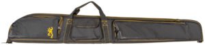 Browning 1419559902 Black & Gold Shotgun Case Black w/Buck Mark Logo 600D Polyester Ripstop 54"