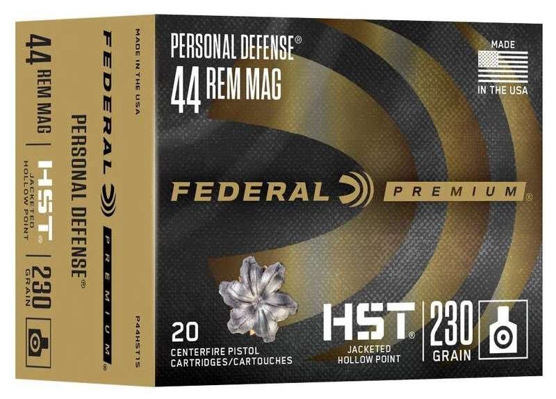 FEDERAL 44 REM MAG “TBD”GR HST JHP PERSONAL DEFENSE 20 RD/BX 10 BX/CS FEDERAL 44 REM MAG “TBD”GR HST JHP PERSONAL DEFENSE 20 RD/BX 10 BX/CS