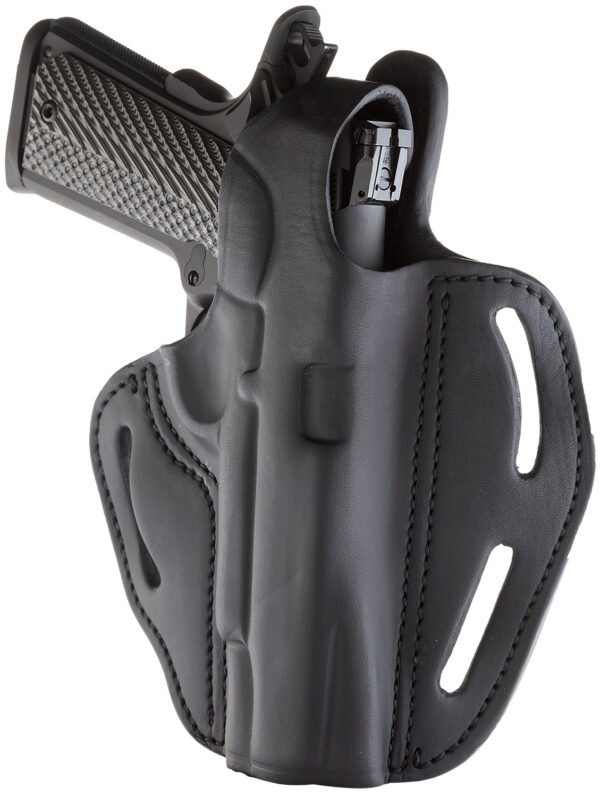 1791 Gunleather BHX1CLSBLR BHX  OWB Size 01 Stealth Black Leather Belt Slide Fits 4"-5" 1911 Right Hand
