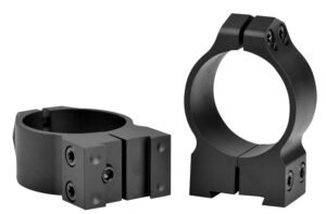 Warne 14B1M Maxima  Matte Black Steel 30mm Tube Medium Vertical Split Dovetail, 0 MOA Fits CZ 527