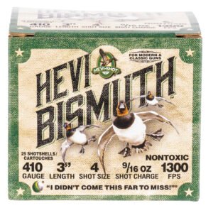 HEVI-Shot HS19004 HEVI-Bismuth  410Gauge 3″ 9/16oz Bismuth 4Shot 25 Per Box/10 Case