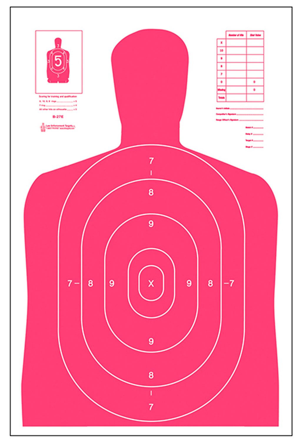 Action Target B27ERD100 Qualification High Visibility Fluorescent Silhouette Paper 23″ x 35″ Red/White 100 Per Box Action Target B27ERD100 Qualification High Visibility Fluorescent Silhouette Paper 23″ x 35″ Red/White 100 Per Box