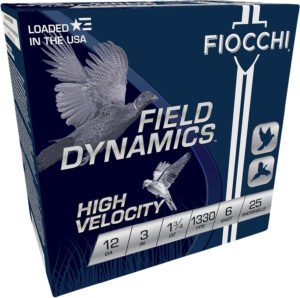 Fiocchi 123HV6 Field Dynamics High Velocity 12Gauge 3″ 1 3/4oz 6Shot 25 Per Box/10 Case