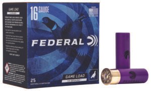 Federal H1634 Game-Shok High Brass 16Gauge 2.75″ 1 1/8oz 4Shot 25 Per Box/10 Case