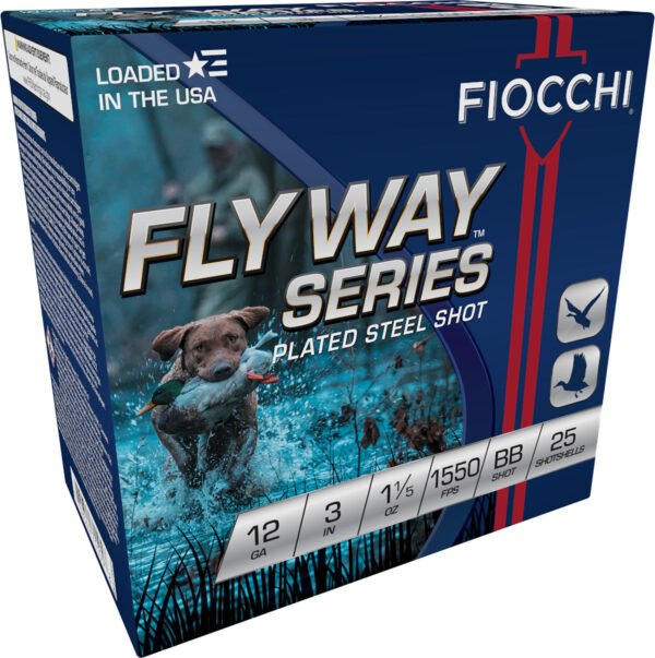 Fiocchi 123ST15B Flyway  12Gauge 3″ 1 1/5oz BBShot 25 Per Box/10 Case