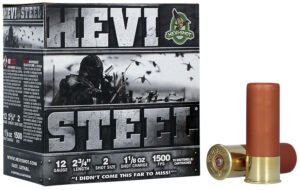 HEVI-Shot HS61222 HEVI-Steel  12Gauge 2.75" 1 1/8oz 2Shot 25 Per Box/10 Case