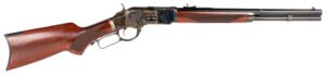 Taylors & Company 550202DE 1873 Taylor Tuned 357 Mag 10+1 18″ 1/2 Octagon Barrel Walnut Fixed Pistol Grip Stock Color Case Hardened Right Hand