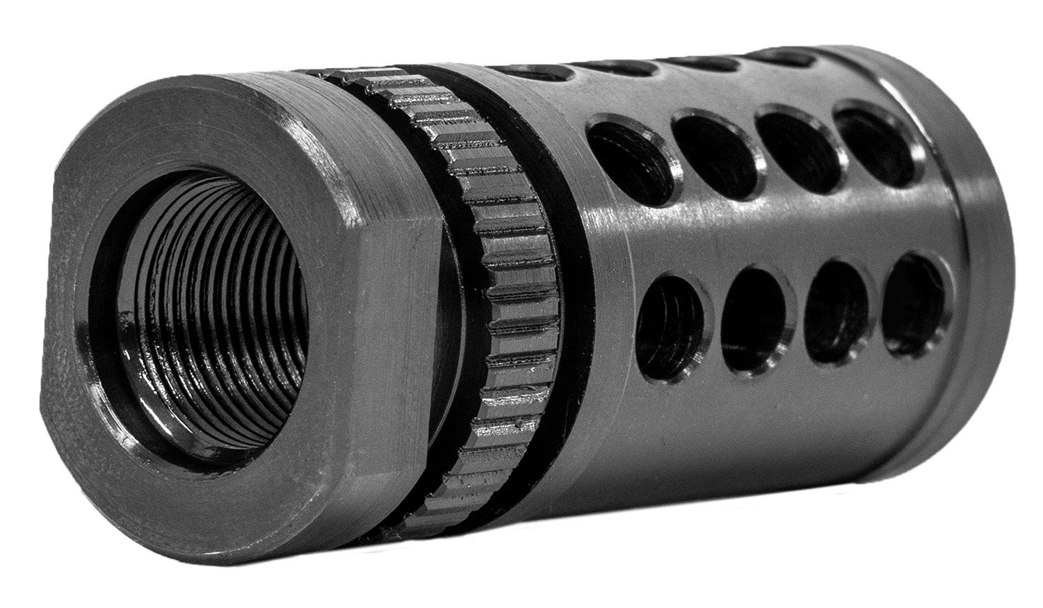 GrovTec US Inc GTHM318 G-Nite Flash Suppressor Black Nitride Steel with 5/8"-24 tpi Threads for 308 Cal