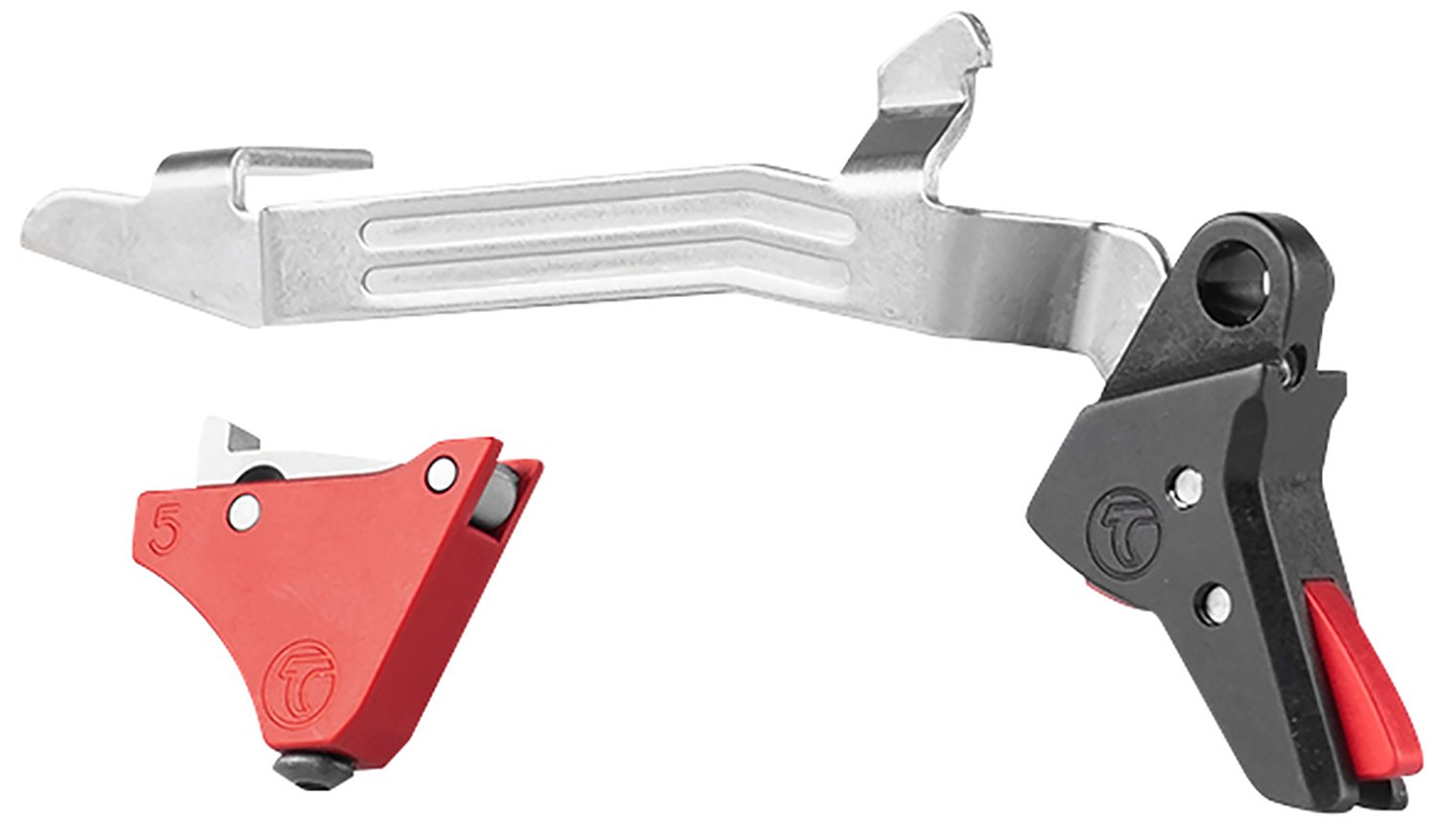 Timney Triggers ALPHAGLOCK5 Alpha Competition 9mm Luger/40 S&W/22 LR, Red Straight Trigger, Compatible w/Glock Gen5 & Glock 44 Timney Triggers ALPHAGLOCK5 Alpha Competition 9mm Luger/40 S&W/22 LR, Red Straight Trigger, Compatible w/Glock Gen5 & Glock 44