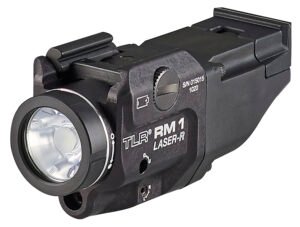 Streamlight 69446 TLR-1 RM w/Laser Black Anodized Aluminum,  500 Lumens White LED Bulb/Red Laser, 210 Meters Beam, Picatinny Rail Mount
