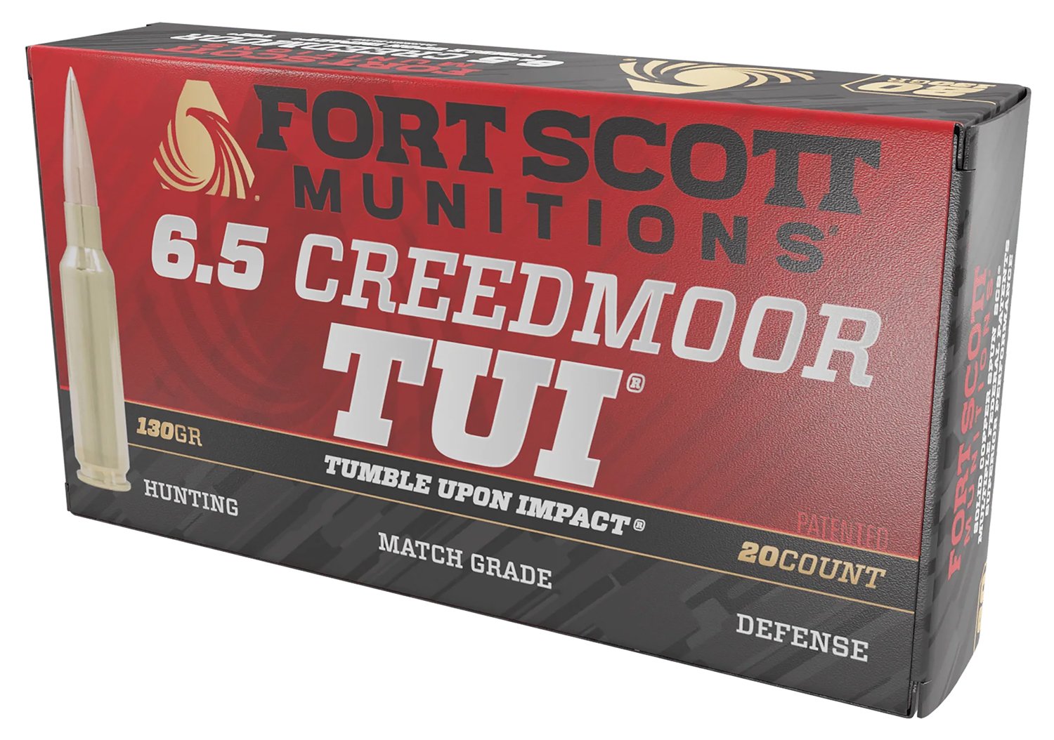 Fort Scott Munitions 65CM130SCV2 Tumble Upon Impact (TUI) Rifle 6.5Creedmoor 130gr Solid Copper Spun 20 Per Box/10 Case Fort Scott Munitions 65CM130SCV2 Tumble Upon Impact (TUI) Rifle 6.5Creedmoor 130gr Solid Copper Spun 20 Per Box/10 Case