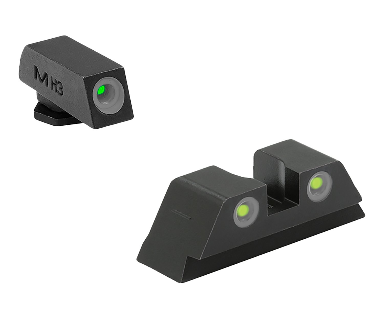Meprolight USA 102223201 Tru-Dot Green Tritium White Outline Front Sight-Yellow Tritium White Outline Rear Sight Glock 10 MM/.45ACP Meprolight USA 102223201 Tru-Dot Green Tritium White Outline Front Sight-Yellow Tritium White Outline Rear Sight Glock 10 MM/.45ACP