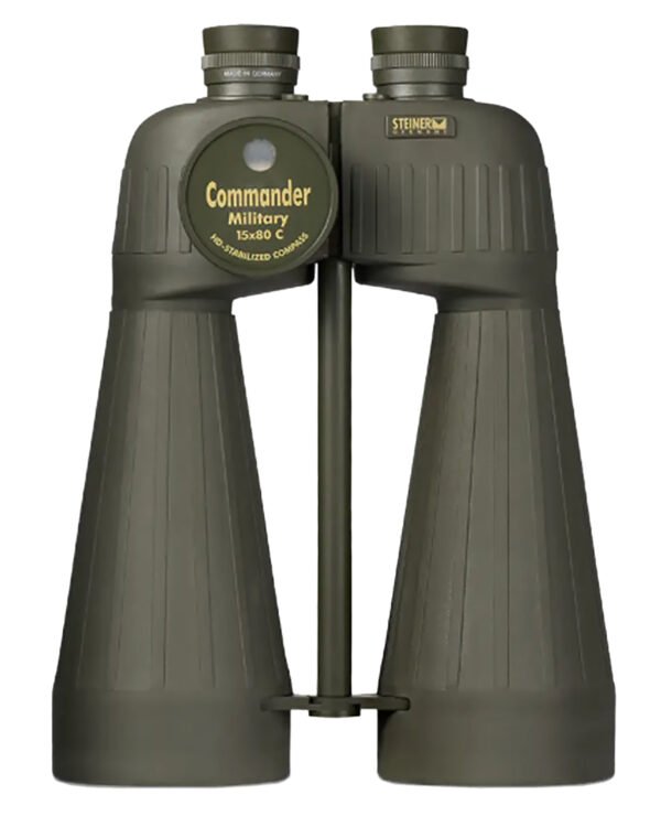 Steiner 2693 M1580 Reticle & Compass 15x80mm Range Finding Reticle Floating Prism Sports-Auto Focus, OD Green Makrolon w/Rubber Armor Features Compass