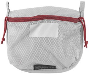 Vertx VTX5200AGYNA Overflow Pouch Medium Size made of White Nylon with Mesh & Red Accents, YKK Zipper & Durable Hook Back Panel 5″ W x 7.25″ H Dimensions