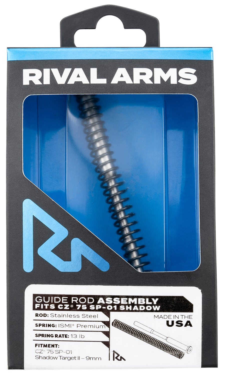 Rival Arms RARA50C201S Guide Rod Assembly Guide Rod Assembly CZ 75 SP-01 Shadow Target II Black Stainless Steel Rival Arms RARA50C201S Guide Rod Assembly Guide Rod Assembly CZ 75 SP-01 Shadow Target II Black Stainless Steel