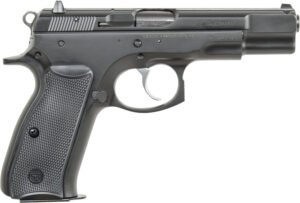 CZ-USA 91102 CZ 75 B  9mm Luger 16+1 4.60″ Steel Barrel, Black Serrated Steel Slide, Black Polycoat Steel Frame w/Beavertail, Black Plastic Grip