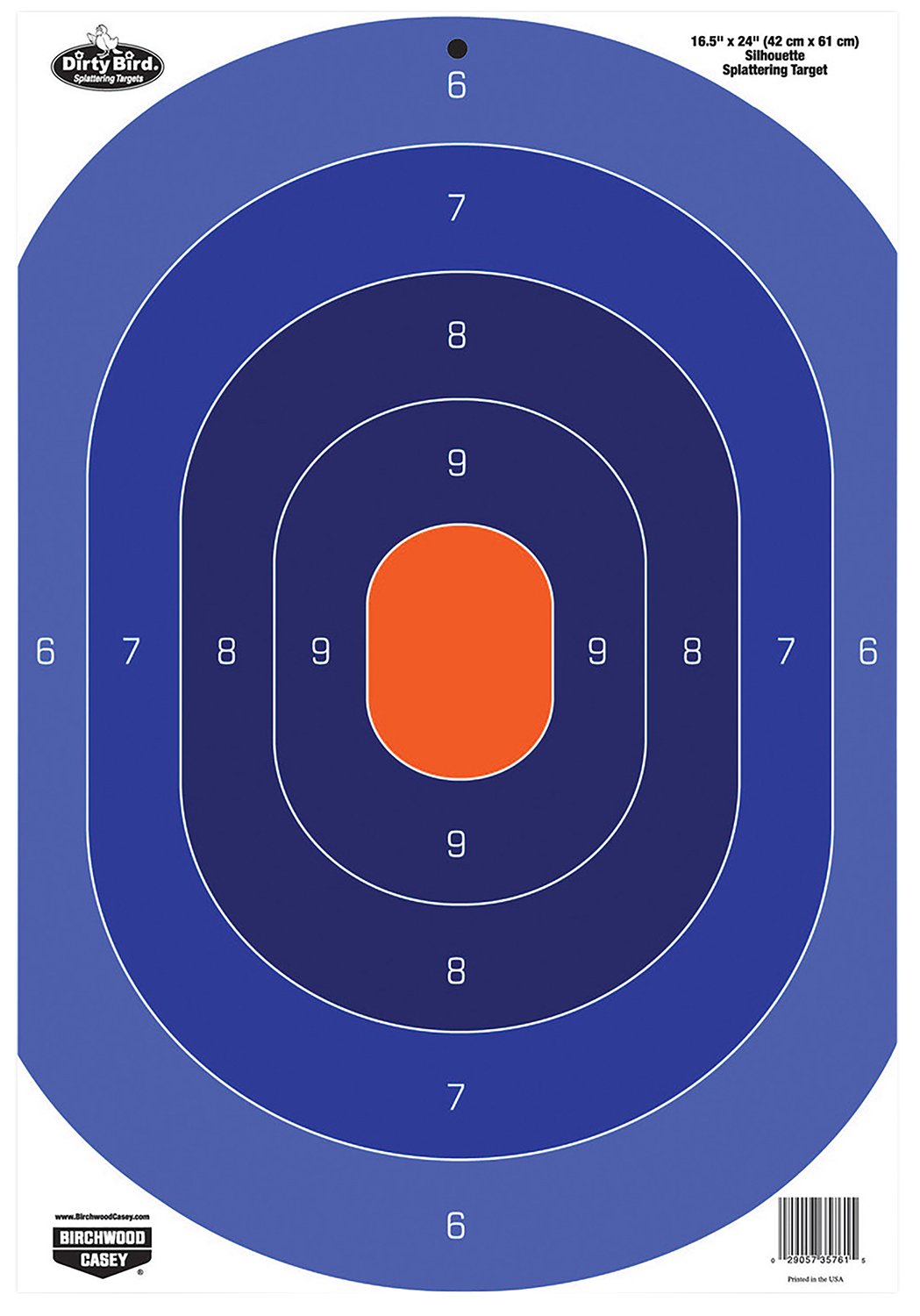 Birchwood Casey 35763 Dirty Bird Silhouette Tagboard Target 16.50" x 24" 3 Per Pkg