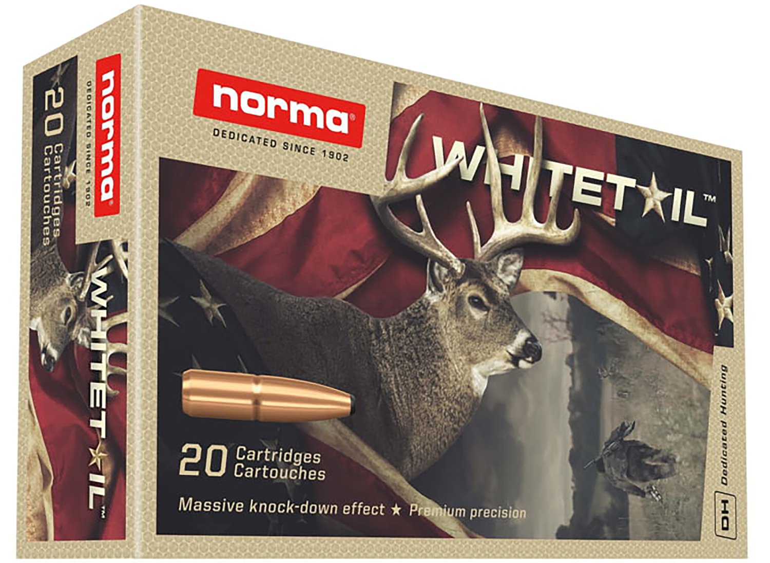 Norma Ammunition 20177392 Dedicated Hunting Whitetail 30-06Springfield 150gr Pointed Soft Point 20 Per Box/10 Case Norma Ammunition 20177392 Dedicated Hunting Whitetail 30-06Springfield 150gr Pointed Soft Point 20 Per Box/10 Case