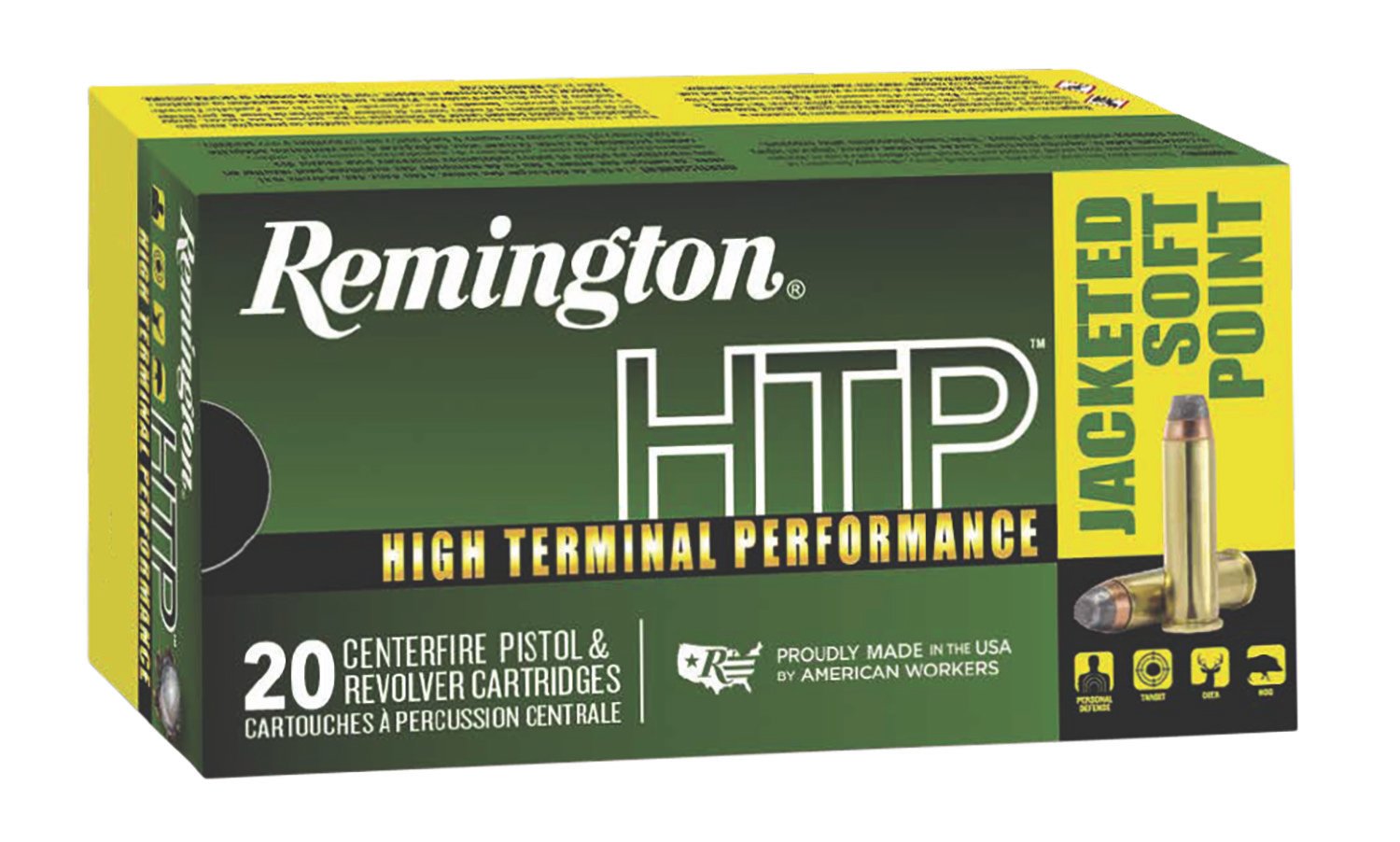 Remington Ammunition 23000 HTP 41RemMag 210gr Jacketed Soft Point 20 Per Box/25 Case Remington Ammunition 23000 HTP 41RemMag 210gr Jacketed Soft Point 20 Per Box/25 Case