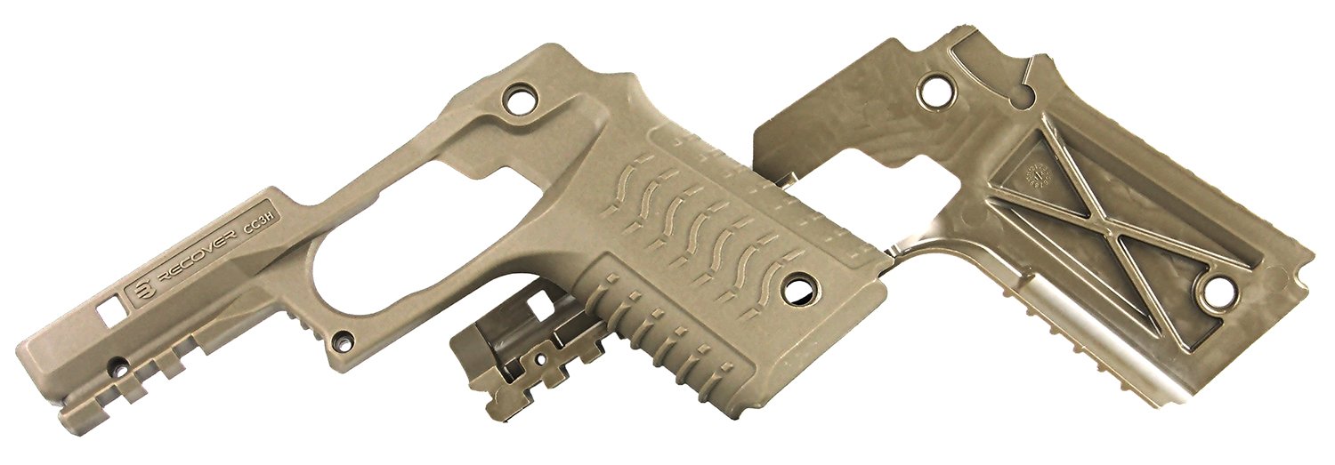 Recover Tactical CC3H-02 Grip & Rail System Tan Polymer Picatinny for Standard Frame 1911 Recover Tactical CC3H-02 Grip & Rail System Tan Polymer Picatinny for Standard Frame 1911