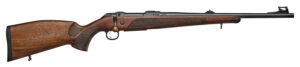 CZ-USA 07304 CZ 600 Lux Full Size 300 Win Mag 3+1 24″ Black Threaded Barrel, Black Steel Receiver, Walnut Bavarian Style Stock, Right Hand