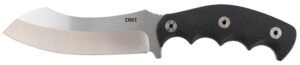 CRKT 2866 Catchall  5.51″ Fixed Sheepsfoot Plain Brushed Satin 8Cr13MoV SS Blade/Black GRN w/Rubber Overlay Handle Includes Sheath