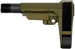 SB Tactical SBA3X04SB SBA3 X Synthetic OD Green 5-Position Adjustable for AR-Platform (Tube Not Included)
