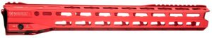 Strike Industries GRIDLOK-LITE-17-RED GridLok Lite with Quick Rail Detach System 17"L 1.57"D M-LOK Red Aluminum for AR-15