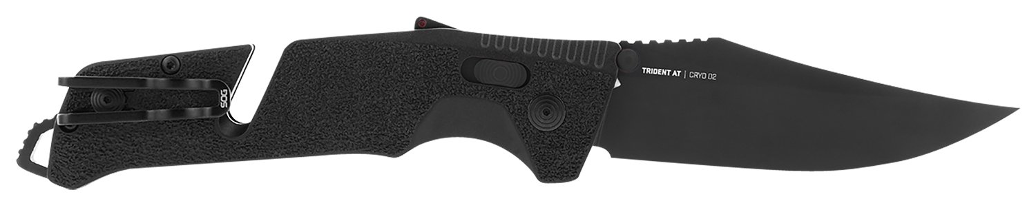 S.O.G SOG11120541 Trident AT 3.70″ Folding Clip Point Plain Black TiNi Cryo D2 Steel Blade/Blackout GRN Handle Features Line Cutter/Glass Breaker S.O.G SOG11120541 Trident AT 3.70″ Folding Clip Point Plain Black TiNi Cryo D2 Steel Blade/Blackout GRN Handle Features Line Cutter/Glass Breaker