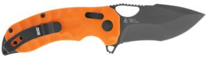S.O.G SOG12270357 Kiku XR LTE 3.02″ Folding Tanto Plain Cryo CTS XHP Blade Deep Textured Blaze Orange G10 Handle Includes Belt Clip