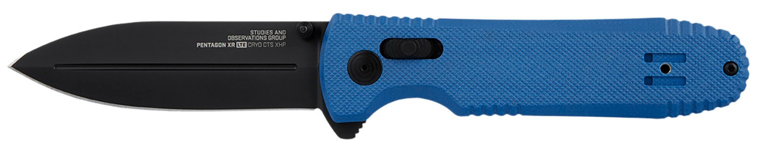 S.O.G SOG12610657 Pentagon XR LTE 3.60″ Folding Spear Point TiNi Cryo CTS XHP Blade/Blue G10 Handle Includes Belt Clip S.O.G SOG12610657 Pentagon XR LTE 3.60″ Folding Spear Point TiNi Cryo CTS XHP Blade/Blue G10 Handle Includes Belt Clip