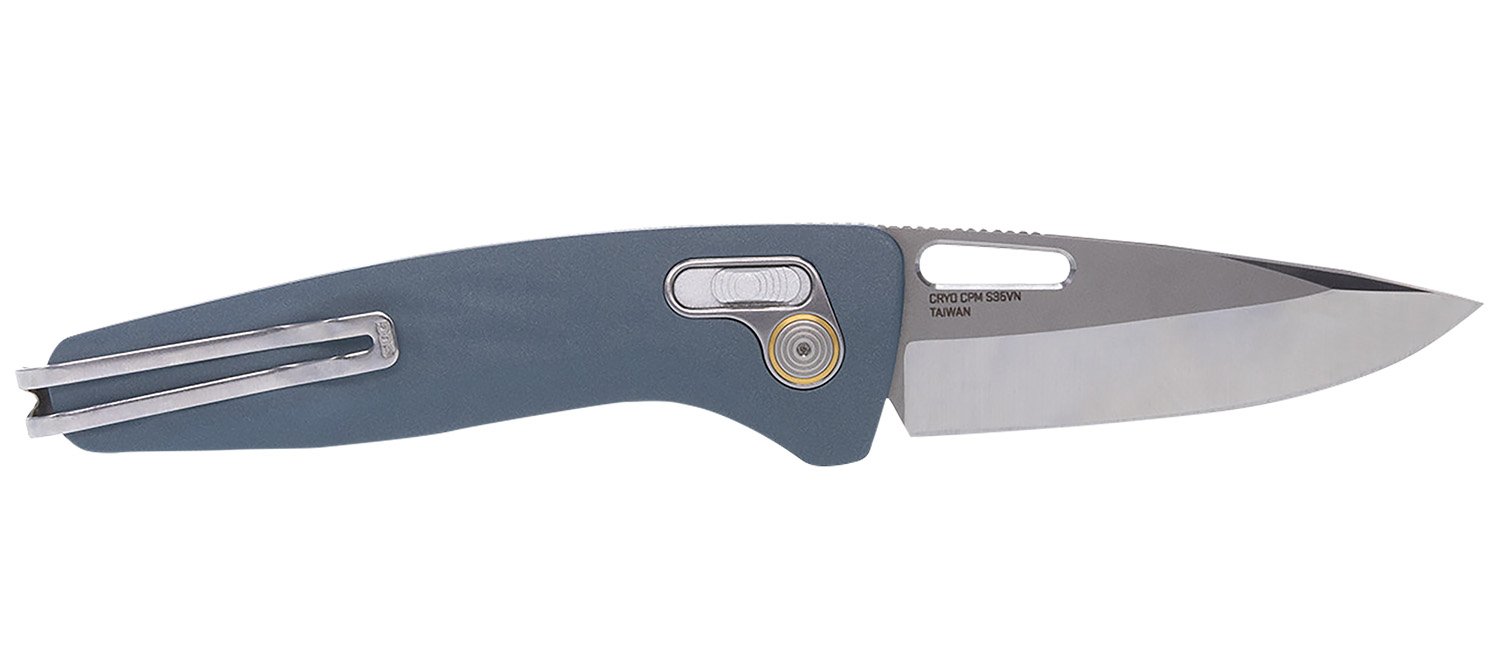 S.O.G SOG12730457 One-Zero XR 3.10″ Folding Plain Satin/Polished Cryo CPM S35VN Steel Blade/ Smoke Gray Sculpted Aluminum Handle S.O.G SOG12730457 One-Zero XR 3.10″ Folding Plain Satin/Polished Cryo CPM S35VN Steel Blade/ Smoke Gray Sculpted Aluminum Handle