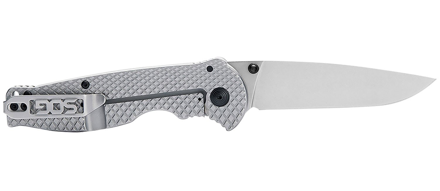 S.O.G SOG14180157 Flash FL 3.40″ Folding Drop Point Plain Satin 4116 Stainless Steel Blade/Silver Stainless Steel Handle Includes Pocket Clip S.O.G SOG14180157 Flash FL 3.40″ Folding Drop Point Plain Satin 4116 Stainless Steel Blade/Silver Stainless Steel Handle Includes Pocket Clip