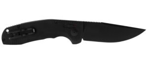 S.O.G SOG15380157 SOG-TAC Auto 3.43″ Folding Plain Black TiNi Cryo D2 Steel Blade Black Micro-Textured Anodized Aluminum Handle Includes Pocket Clip