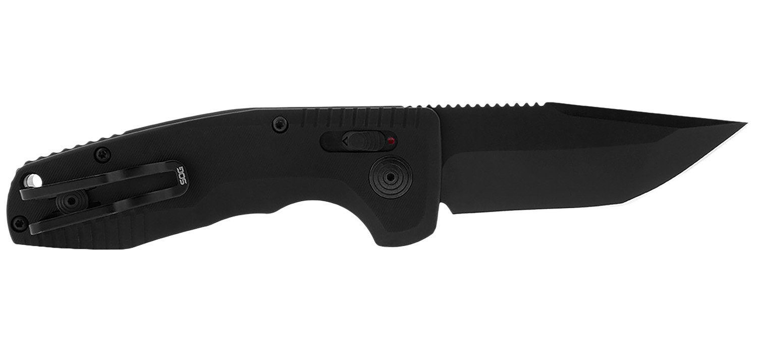 S.O.G SOG-15-38-09 SOG-TAC Auto Compact 2.94″ Folding Tanto Plain Black TiNi Cryo D2 Steel Blade Black Micro-Textured Anodized Aluminum Handle Includes Pocket Clip S.O.G SOG-15-38-09 SOG-TAC Auto Compact 2.94″ Folding Tanto Plain Black TiNi Cryo D2 Steel Blade Black Micro-Textured Anodized Aluminum Handle Includes Pocket Clip