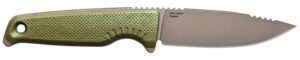 S.O.G SOG17790357 Altair FX 3.40″ Fixed Plain Satin TiNi Cryo CPM 154 SS Blade/ Field Green GRN Handle