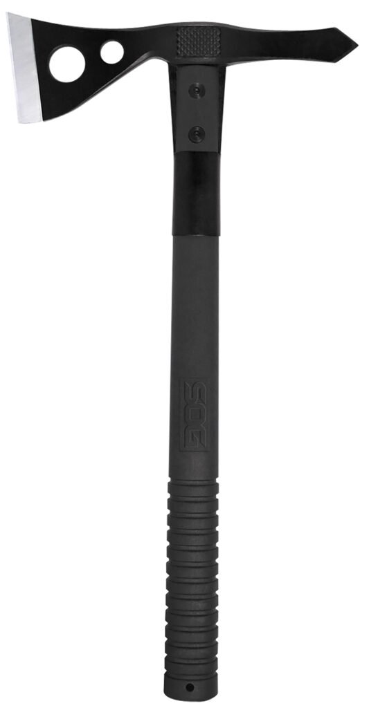 S.O.G SOGF01TNCP Tactical  2.75" Blade 420HC SS Blade Black Side Hammer Checkering GRN Handle 15.75" Long Tomahawk