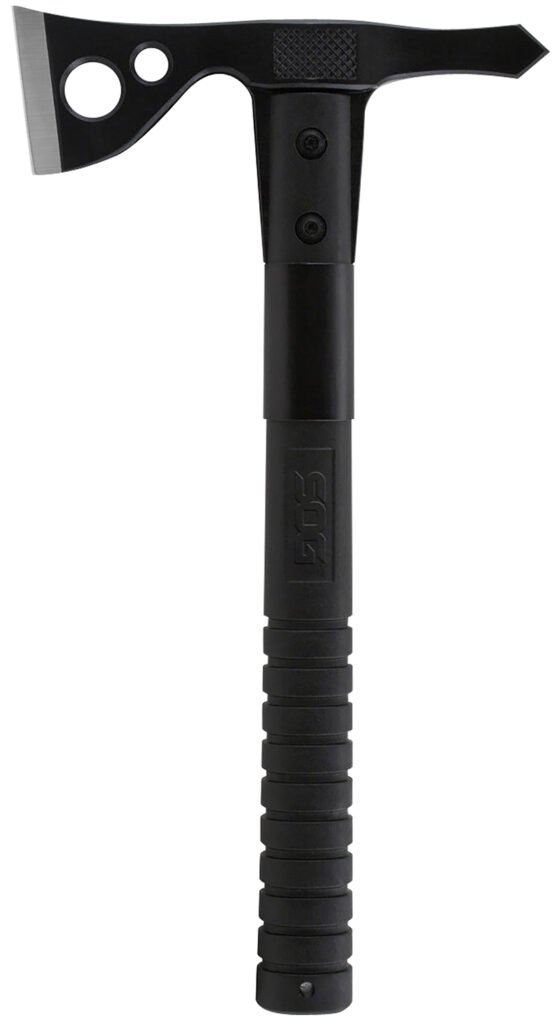 S.O.G SOGF06TNCP FastHawk  2" Blade 420HC SS Blade Black Side Hammer Checkering w/"SOG" GRN Handle 12.50" Long Tomahawk