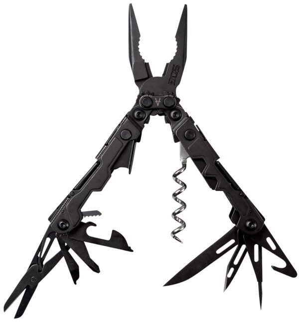 S.O.G SOGPL1002CP PowerLitre  Black Hardcoat Anodized 5Cr15MoV Stainless Steel 5″ Long Features 19 Tools