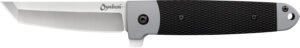 Cold Steel CS-26T Oyabun  3.50" Folding Plain 4034 Stainless Steel Blade/ Griv-Ex Black GRN w/TPR Inlay Handle